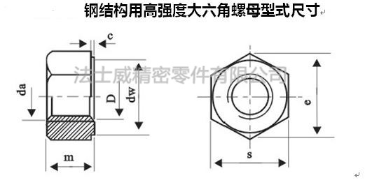 GB/T1228 10.9級鋼結構高強度大六角螺母尺寸規(guī)格2.jpg