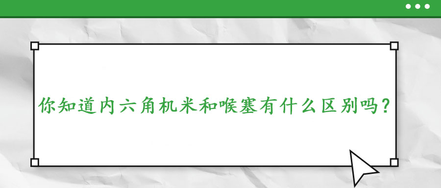 你知道內(nèi)六角機米和喉塞有什么區(qū)別嗎？