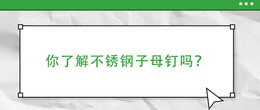 你了解不銹鋼子母釘嗎？